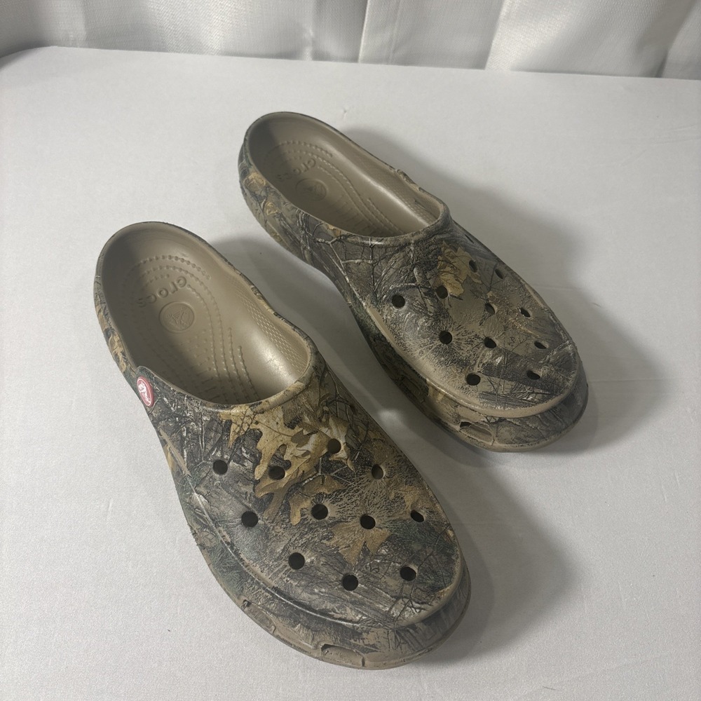 Crocs Freesail‎ Realtree Camo Mules Slip On Shoes Women's Size 10 Comfort